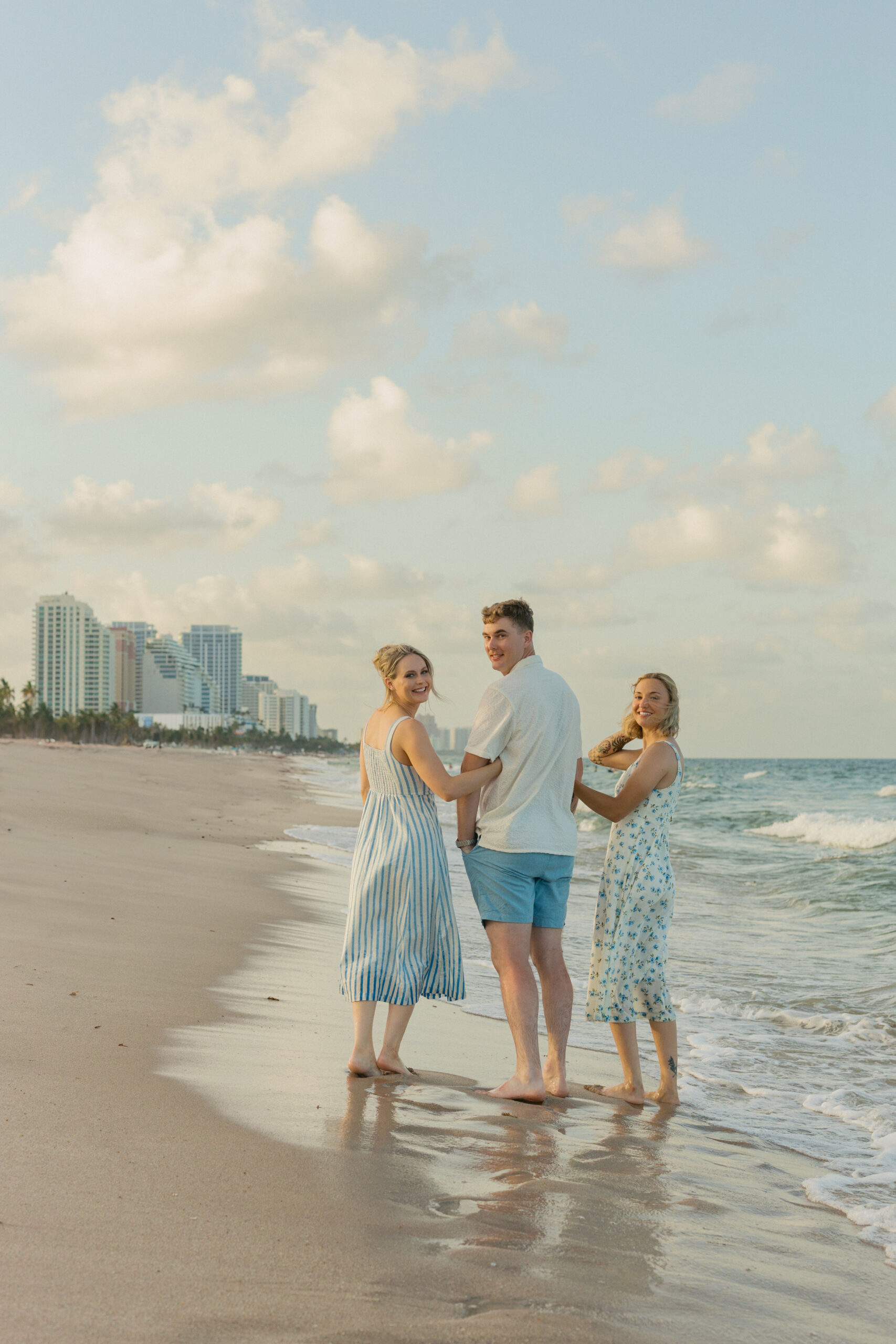 Family beach session in Fort Lauderdale at sunset